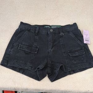 Women's Black Denim Shorts
